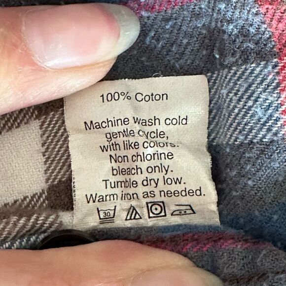 J. Crew Flannel Button Up Shirt Mens M Red Blue LS Plaid Gorpcore Outdoor - Picture 6 of 10